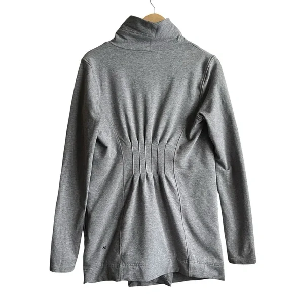 Lululemon Restore Wrap Heathered Medium Grey Size 6 Cozy French Terry - Picture 12 of 16